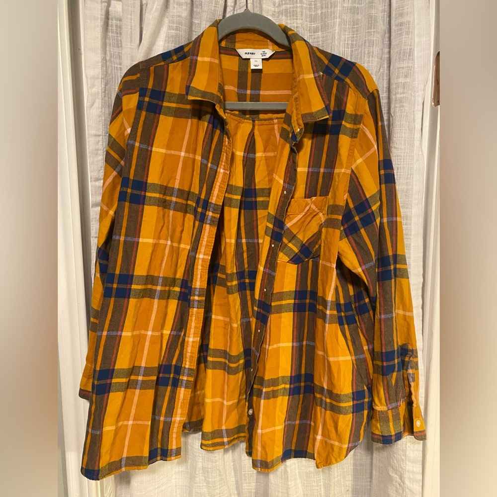 Plaid old navy button down